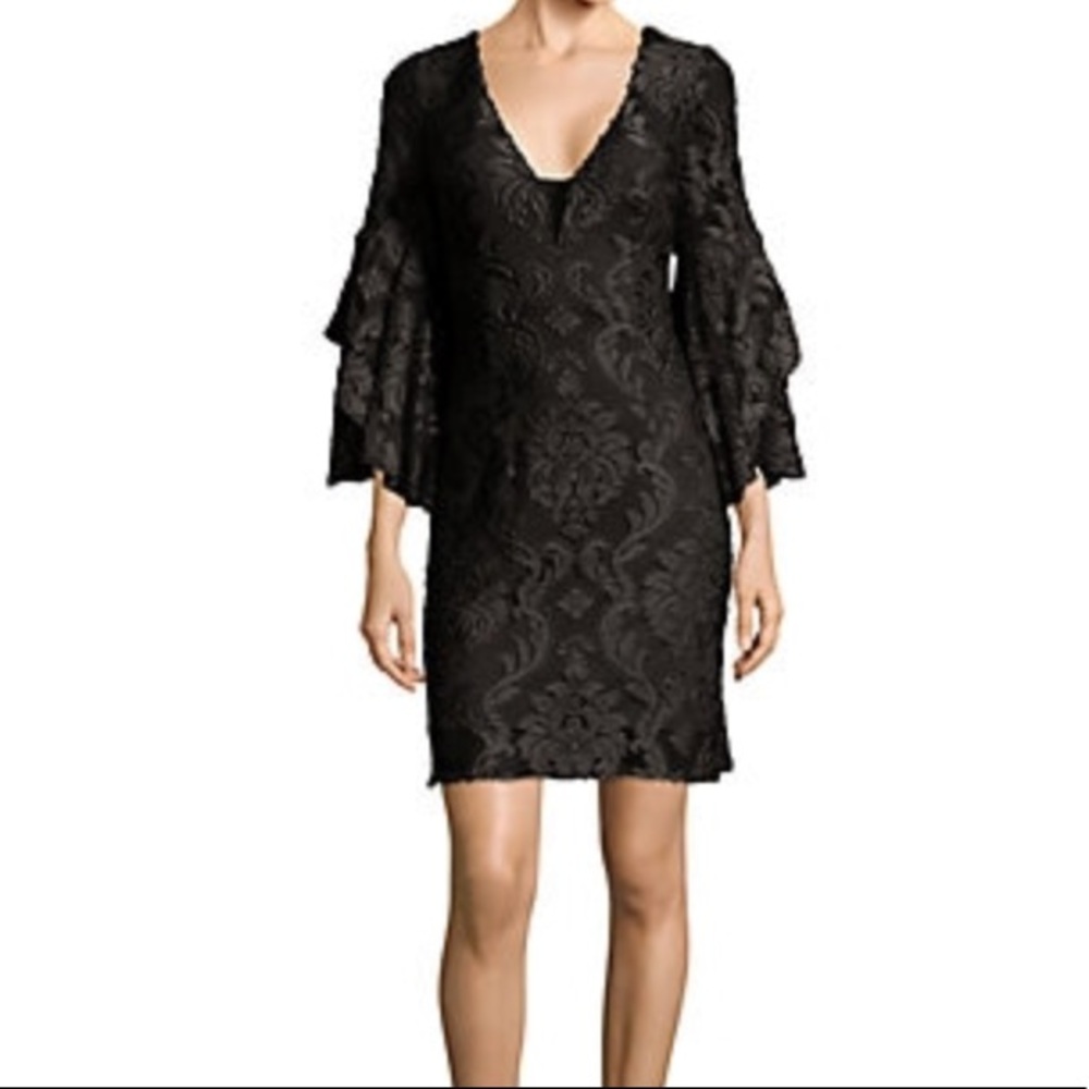 NWT Betsy and Adam Black Lace Cocktail Dress